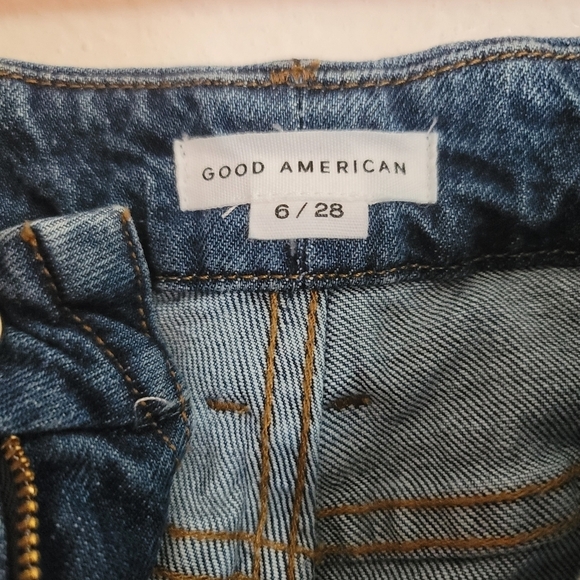 Good American Good Vintage Straight Leg Distressed Jeans  Size 6/28 - Picture 12 of 13